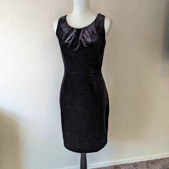 Black Velour Sheath Dress by Worthington- Size 4 - Picture 1 of 5